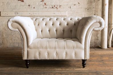 Chesterfield Sessel Fernseh Design Polster Sofa Couch Chesterfield Textil 1100