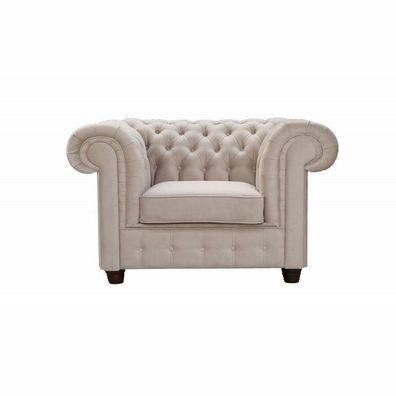 Chesterfield 1 Sitzer Fernsehsessel Club Lounge Relax Sessel Textil Leder Sofas