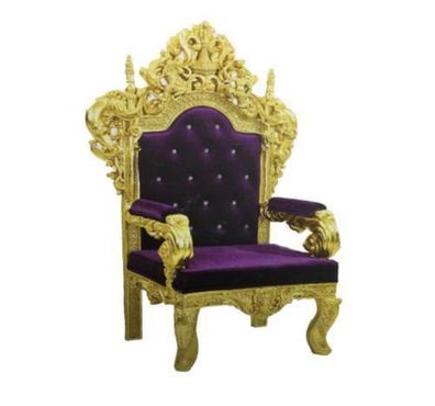 Chesterfield Thron Sessel Königlicher Polster Samt 1 Sitzer Antik Stil Stühle