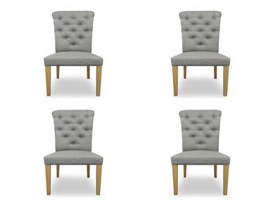 4x Stühle Stuhl Polster Design Lounge Sitz Lehn Garnitur Sessel Chesterfield Neu
