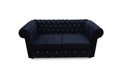 Chesterfield Sofa Couch Polster Garnitur Sofas Designer Sitz Textil Zweisitzer