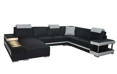Designer Leder Polster Ecke Sofa Polster Eck Landschaft Zimmer Big Leder Sitz