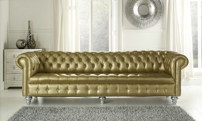 Chesterfield Ledersofa Sofa Couch XXL Big Luxus Designer Polster Garnitur !Neu!