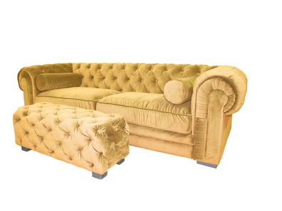 Chesterfield Sofa Polster Designer Couchen Sofas Garnitur Couch Dreisitzer ?36