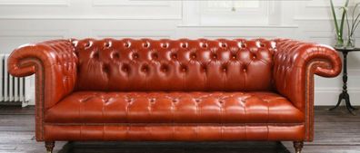 Chesterfield Polster Sofa Couch Designer Garnitur 3 Sitz Couchen Klassisch