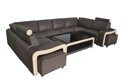 Leder Eck Sofa Couch Polster Garnitur Sitz Wohn Landschaft Modern Design Möbel