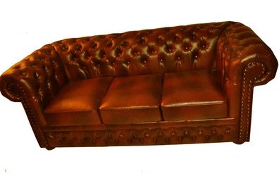 Chesterfield Ledersofa Sofagarnitur Couch Polster Couch Sitz Garnitur NEWTON