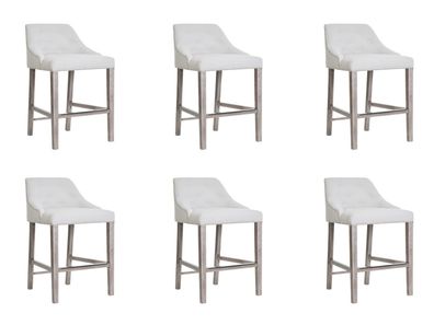 8x Bar Hocker Barhocker Tresen Stuhl Set Stühle Polste Chesterfield Design Stil