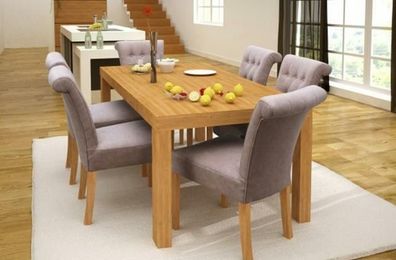 6x Chesterfield Stuhl Set Stühle Polster Garnitur Küchen Wohnzimmer Esszimmer "