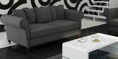BIG SOFA XXL Chesterfield TEXTIL SOFA COUCH 250cm Polster Garnitur AB LABER