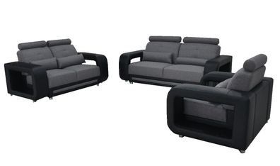 Sofa Garnitur Couch Polster Design Sitz Komplett Set Leder Stoff Garnituren Neu