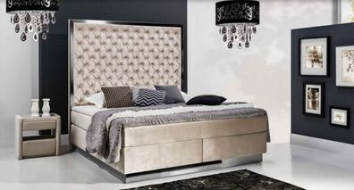 Design Boxspringbett Chesterfield Betten Bett Doppelbett Hotel Luxus 140x200 Neu