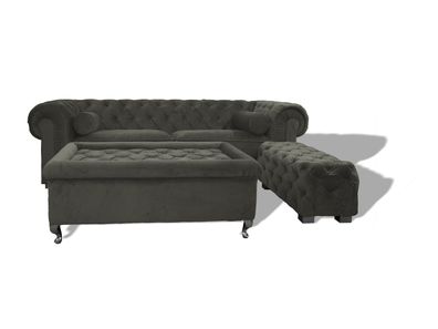 Chesterfield Sofa Polster Designer Couchen Sofas Garnitur Couch Dreisitzer ?29