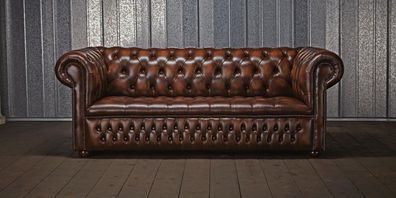 Chesterfield Polster Sofa Couch Designer Garnitur 3 Sitz Couchen Klassisch NEW!