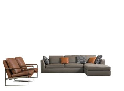 Eck Design Sofa Italienische Möbel Sitz Polster Garnitur Leder Couch Landschaft