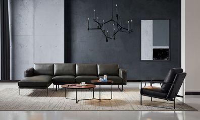 Eck Design Sofa Italienische Möbel Sitz Garnitur Leder Couch Landschaft Polster