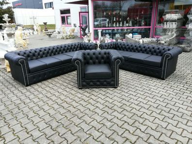 Sofagarnitur Chesterfield Set 5 + 4 + 1 Sitzer Couch Designer Sofa Polster Lagernd!