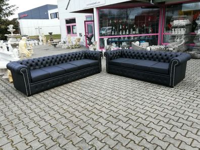Chesterfield Sofa Napoli Designer Sofagarnitur Couch Garnitur Echtes Leder Neu