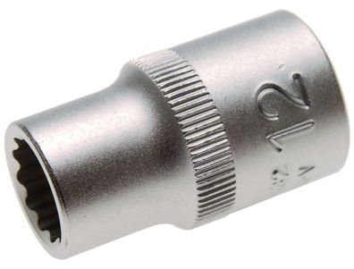 12-kant Stecknuss SW 12mm , 1/2" , kurz