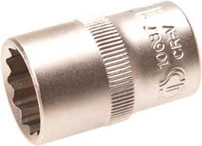 12-kant Stecknuss SW 17mm , 1/2" , kurz