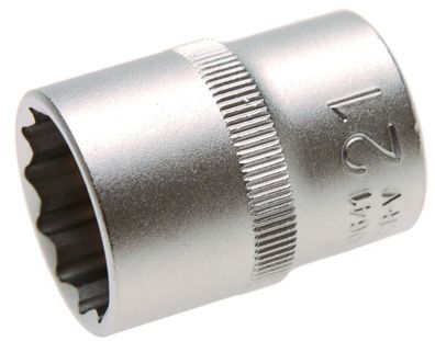 12-kant Stecknuss SW 21mm , 1/2" , kurz