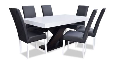 Hotel Konferenzzimmer Tisch XXL Tische Büro Besprechungstisch + 6 Stühle Stuhl