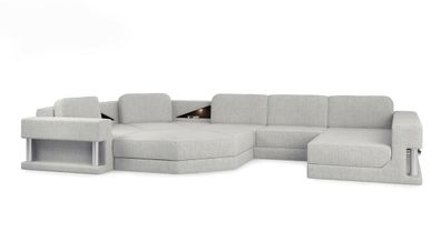 Modern Ecksofa Couch Polster Leder Design Sofa Garnitur Wohnlandschaft ParlameT