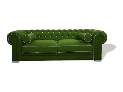 Chesterfield Sofa 3 sitz Polster Designer Couchen Sofas Garnitur Dreisitzer Grün