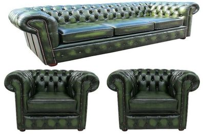 Chesterfield Couch Sofa XXL Big Garnitur Sofagarnitur 4 + 1 + 1 Sitzer Garnitur Neu
