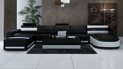 Ledersofa Sofa Couch Wohnlandschaft Ecksofa Garnitur Design Modern Sofa K5018