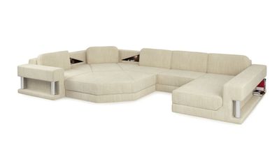 Modern Ecksofa Couch Polster Leder Design Sofa Garnitur Wohnlandschaft ParlameB