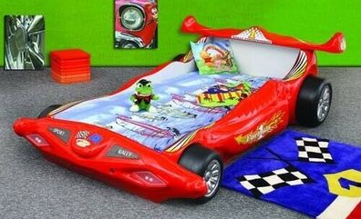 BETT MIT Matratze Kinderbett Autobett Kinderzimmer Farbauswahl Rennwagen