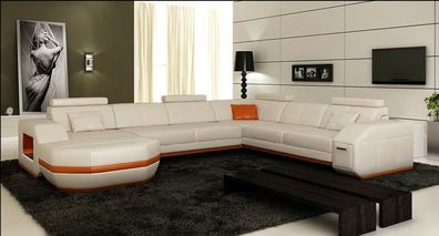 Design Sofa Couch Polster Wohnlandschaft Ecksofa Eckcouch Leder PH300 Leder Neu