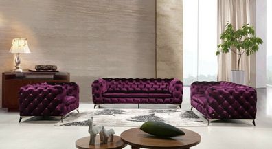 Sofa Chesterfield Couch Polster XXL Big Garnitur Textil 3 + 2 + 1 designer Couchen
