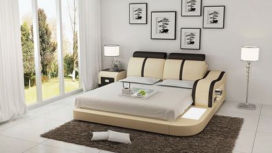 Bett Design Luxus Luxus Betten Leder Modernes Schlafzimmer 140/160/180 LB8811