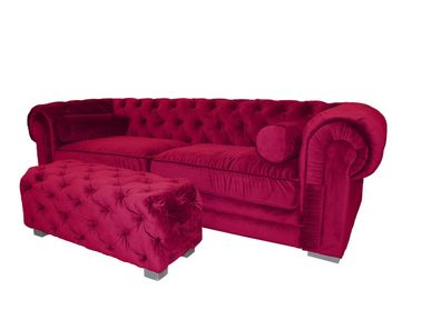 Chesterfield Sofa Polster Designer Couchen Sofas Garnitur Couch Dreisitzer ?39