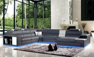 Leder Sofa Couch Eck Polster Garnitur XXL Wohnlandschaft Couchen Sofas B2006 s