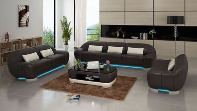 Ledersofa Couch Sofagarnitur Ecksofa Eck Garnitur Design Modern Sofa Neu G8022D