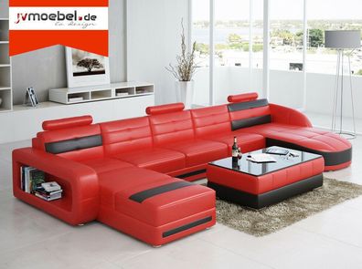 Eck Leder Textil Stoff Couch Sofa Garnitur Wohnlandschaft Polster Ecke Neu CIII