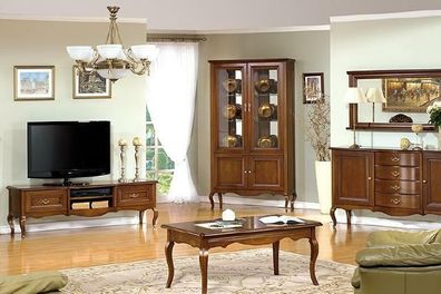 Wohnzimmer Set Vitrine RTV Couchtisch Kommode Klassische Italienische Stil Möbel