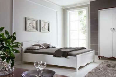 Doppelbett Milano Klassik Bett Betten Ehe Schlafzimmer Holz Designer Neu MI-2