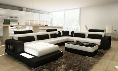 XXL Wohnlandschaft Ecksofa Sofa Couch Polster Garnitur Ecke Designer H2209 UForm