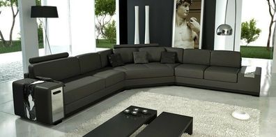 Ledersofa Ecksofa Sofa Couch Polster Designer Eckgarnitur Wohnlandschaft LimaS
