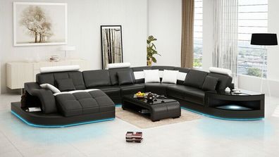 Ledersofa Couch Wohnlandschaft Ecksofa Eck Garnitur Design Modern Neu Sofa L6015