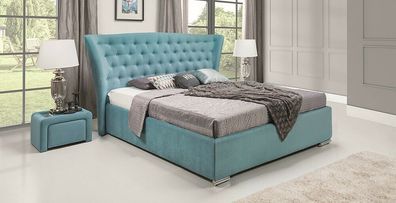 Chesterfield Design Doppel Luxur Bett Betten Klassisches Doppelbett Textil Leder