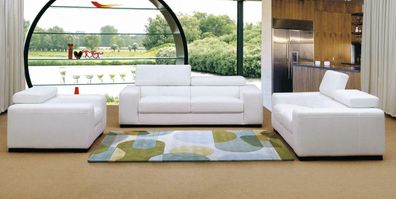 Moderne Multifunktions Couch Sofa Polster Garnitur 3 + 2 + 1 Sitz Leder Set Couchen