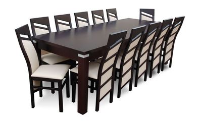 Design Esszimmer Garnitur Stuhl Set Tisch + 12Stühle Essgarnituren Tische Holz !