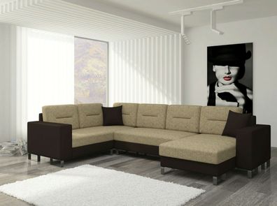 Design Ecksofa Schlafsofa Bettfunktion Couch Leder Polster Textil Sofas Neu 3260