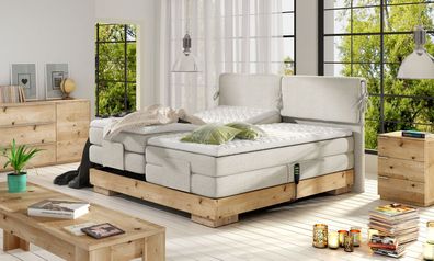 Elektrisches Boxspring Bett Betten Oak Massiv Echtholz Doppelbett Komplett Set