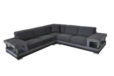 Leder Eck Sofa Couch Polster Wohnlandschaft Luxus Garnitur Ecke Sofas Couchen
